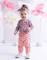BamarNicol - Sweatpants with stripes, girl, pink NANA - Mari Kali Stores Cyprus